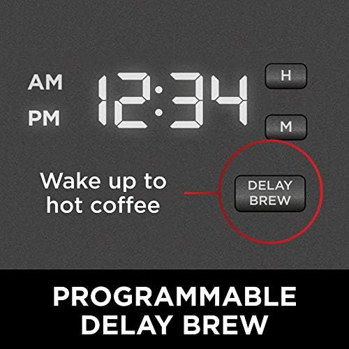 12-Cup Programmable Coffee Maker, 60 oz, Black/Stainless Steel L894028