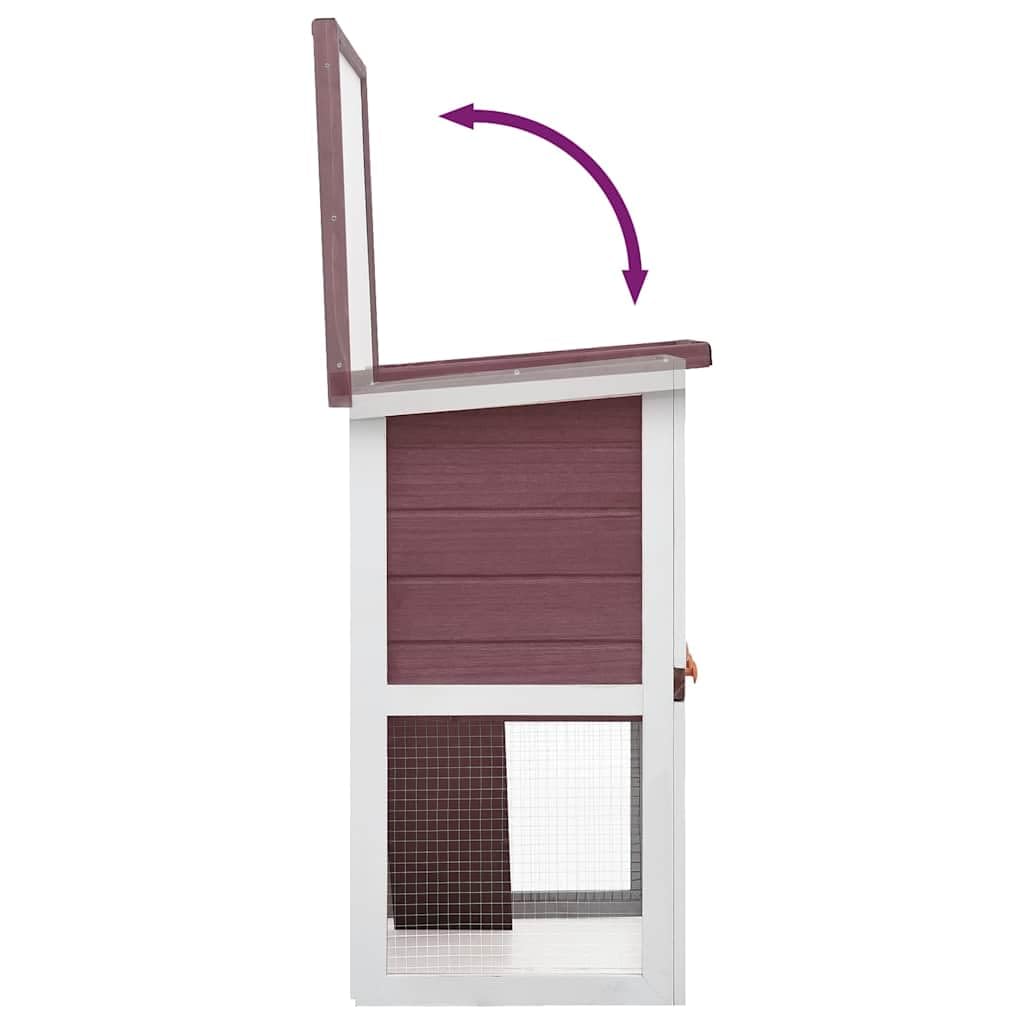 Outdoor Wooden 2-Tier Rabbit Hutch with Tray C1223