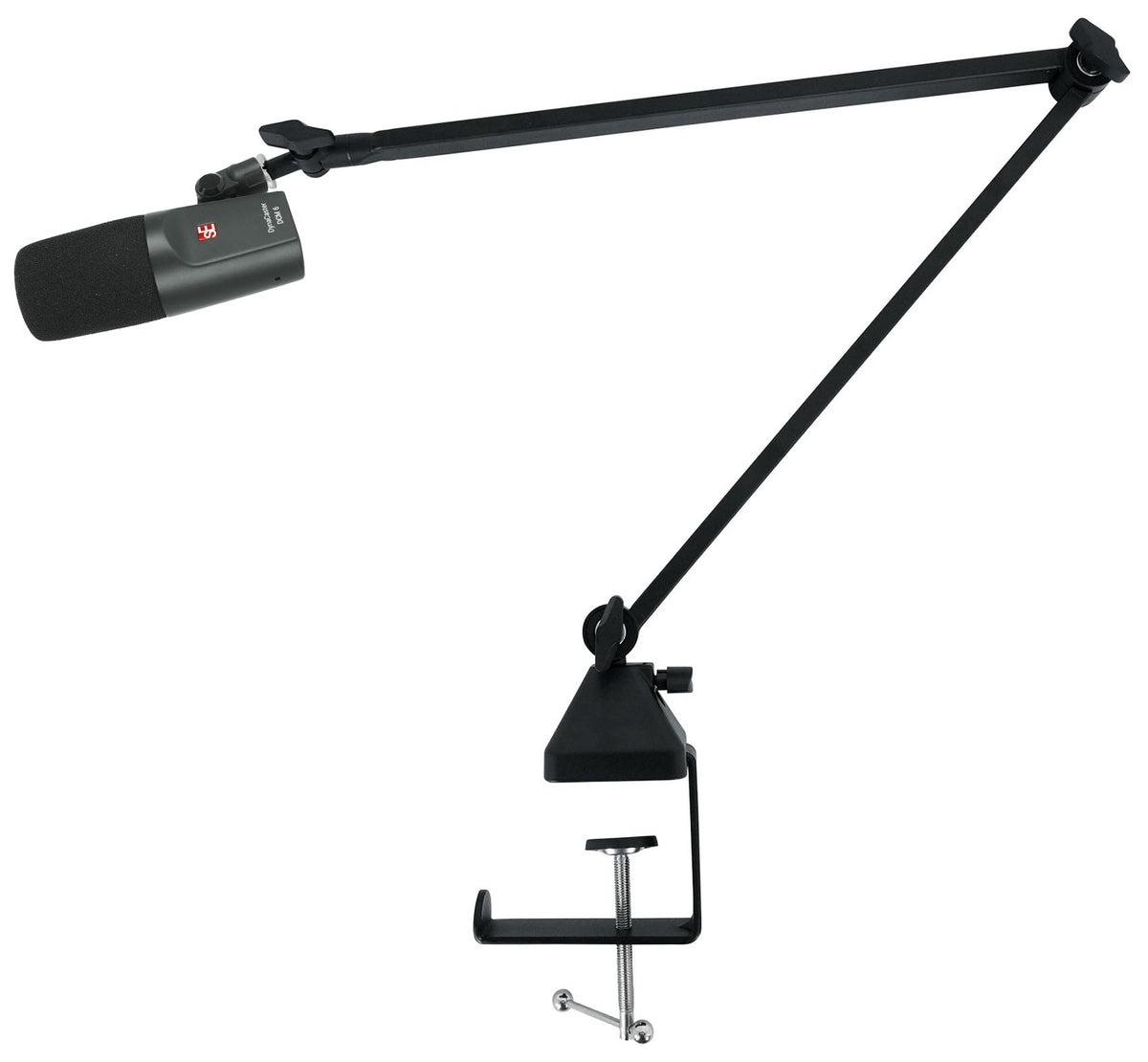 Front-Addressed Broadcast Podcast Microphone with Boom Arm and Desk Clamp U57877
