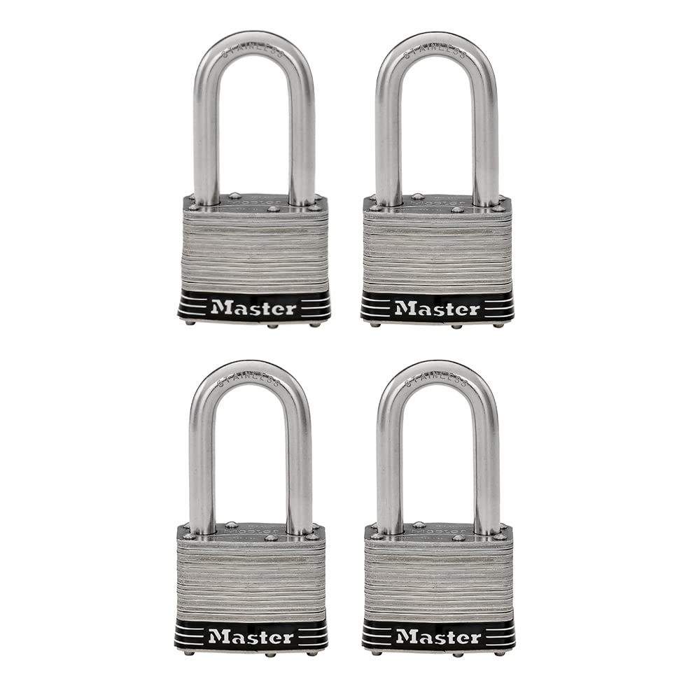 Stainless Steel Keyed-Alike Padlock 4 Pack Y158524
