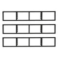 Black 3Pcs Wall Mount Media Storage Rack R527913