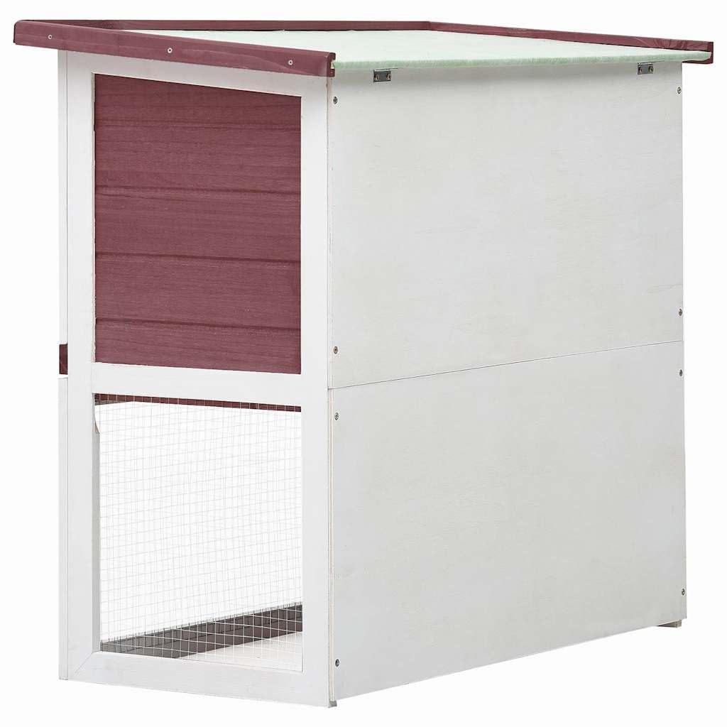 Outdoor Wooden 2-Tier Rabbit Hutch with Tray C1223