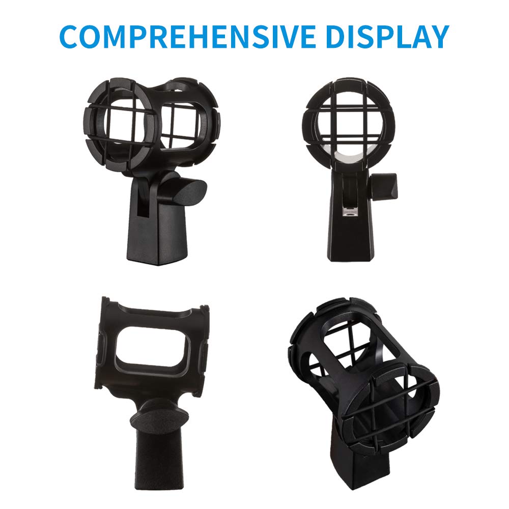 Microphone Shock Mount Holder Clip Anti-Vibration for Condenser Shotgun Mic B763956