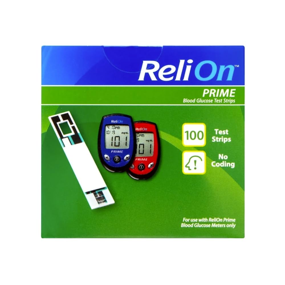 Blood Glucose Test Strips, No Coding, 100 Count B829