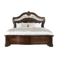King Wood Panel Bed in Brown Cherry T58407