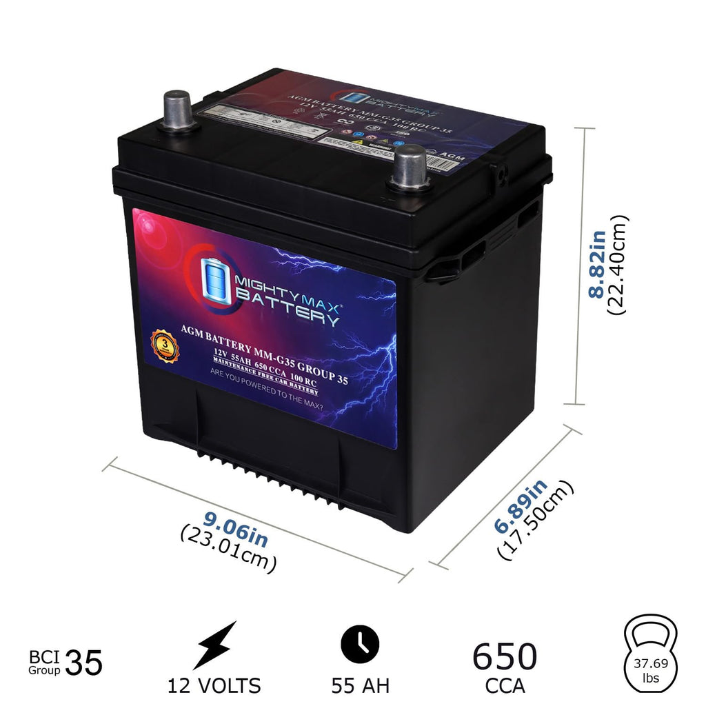 12V 55Ah AGM Replacement Battery V7834