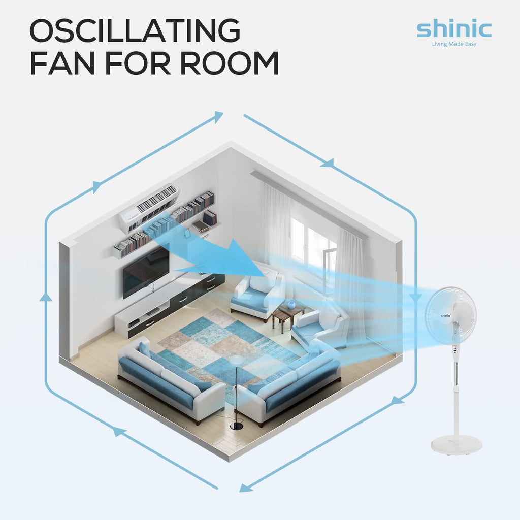 16'' Oscillating Pedestal Fan with Remote V41128
