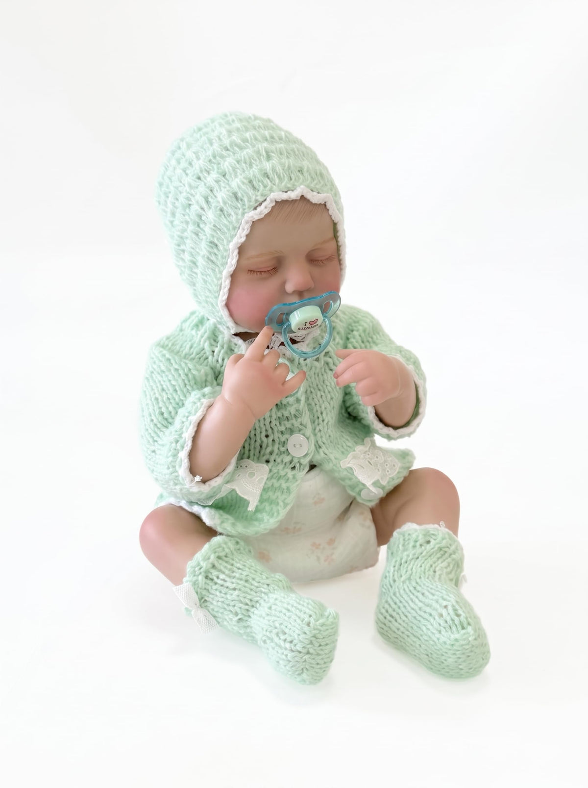 20-Inch Sleeping Reborn Baby Doll with Knitted Hat C5304