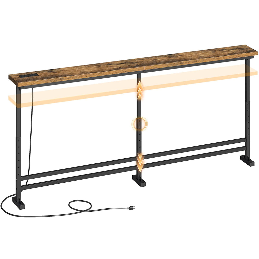 70.9" Console Table with Adjustable Height and Power Outlet L1583
