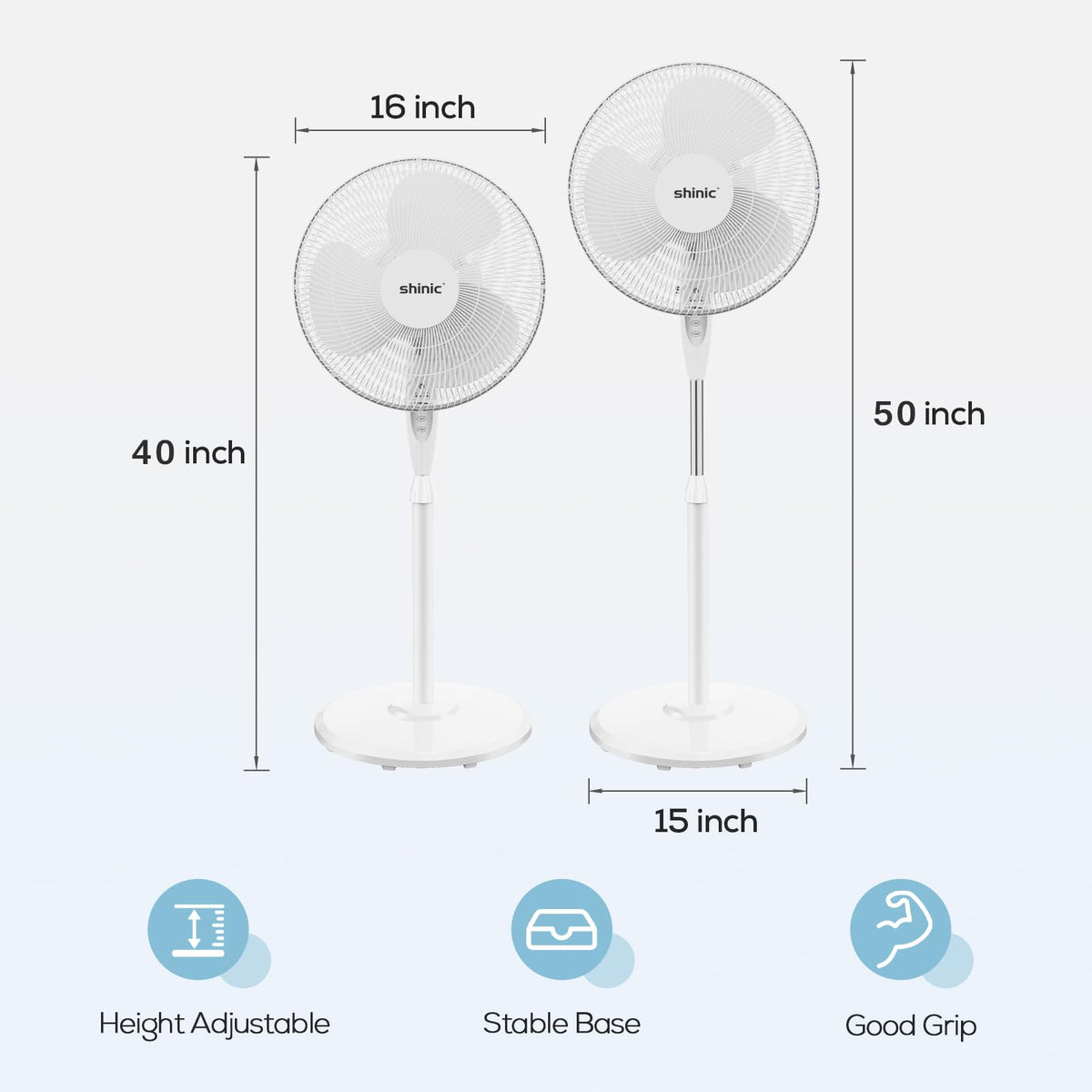 16'' Oscillating Pedestal Fan with Remote V41128