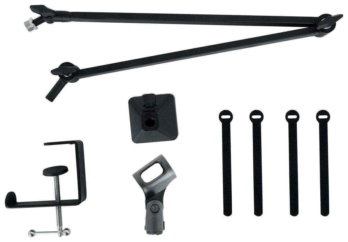 Front-Addressed Broadcast Podcast Microphone with Boom Arm and Desk Clamp U57877