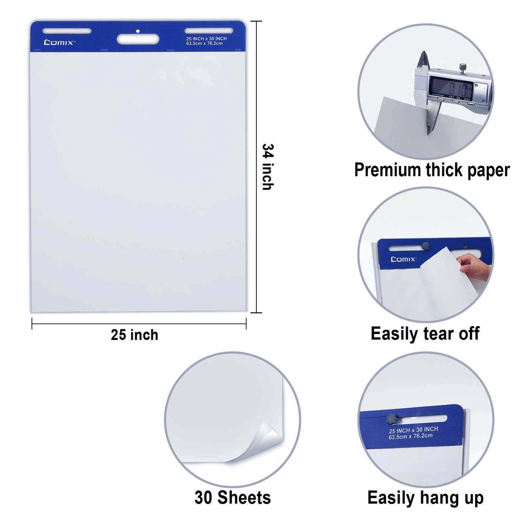 25 x 30 Inches Self Stick Easel Pad, 30 Sheets, 2 Pads F214