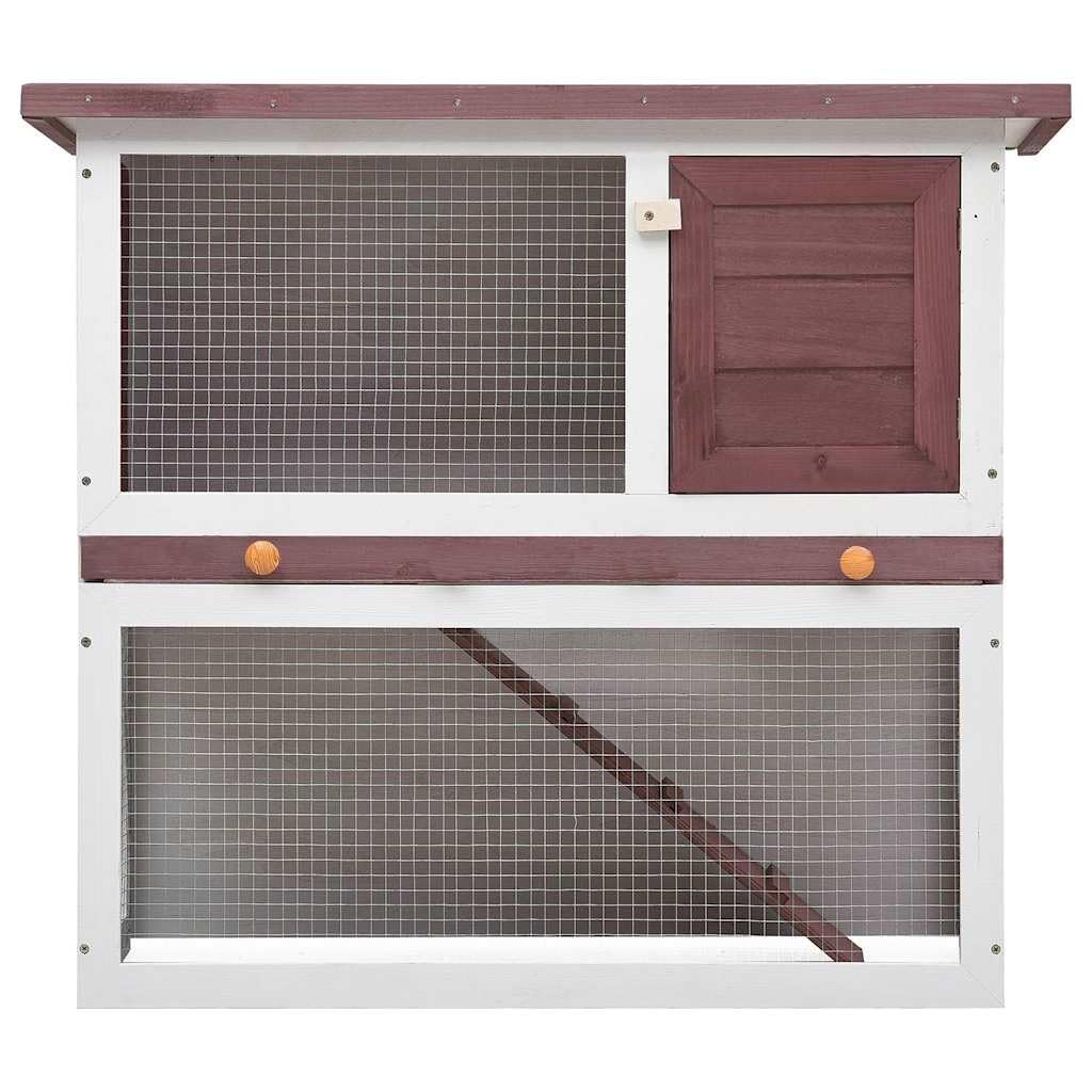Outdoor Wooden 2-Tier Rabbit Hutch with Tray C1223