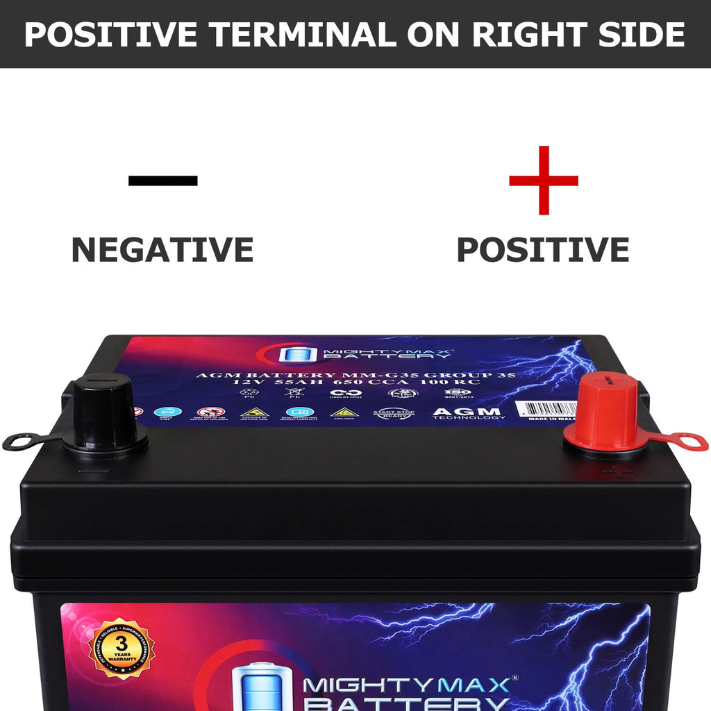 12V 55Ah AGM Replacement Battery V7834