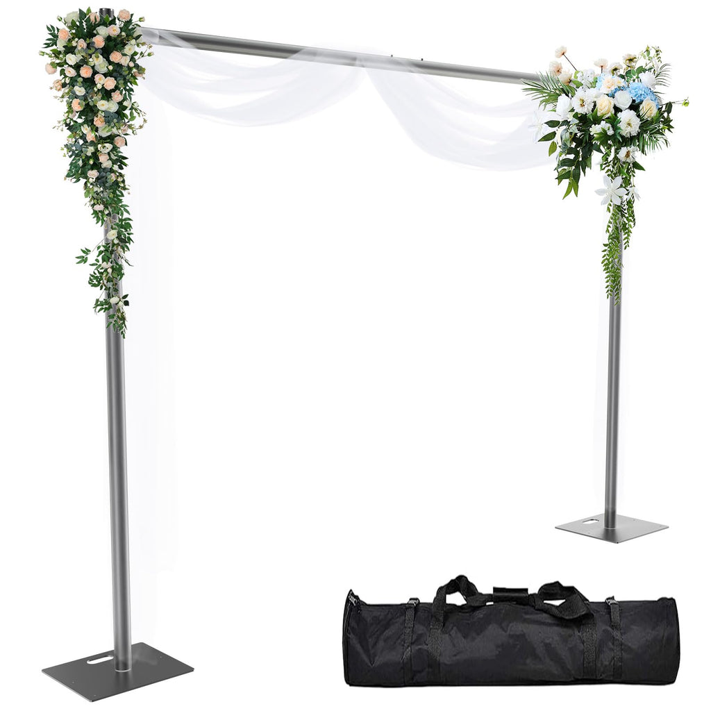 8ftx10ft Adjustable Heavy Duty Black Pipe and Drape Backdrop Stand J5258