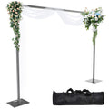 8ftx10ft Adjustable Heavy Duty Black Pipe and Drape Backdrop Stand J5258