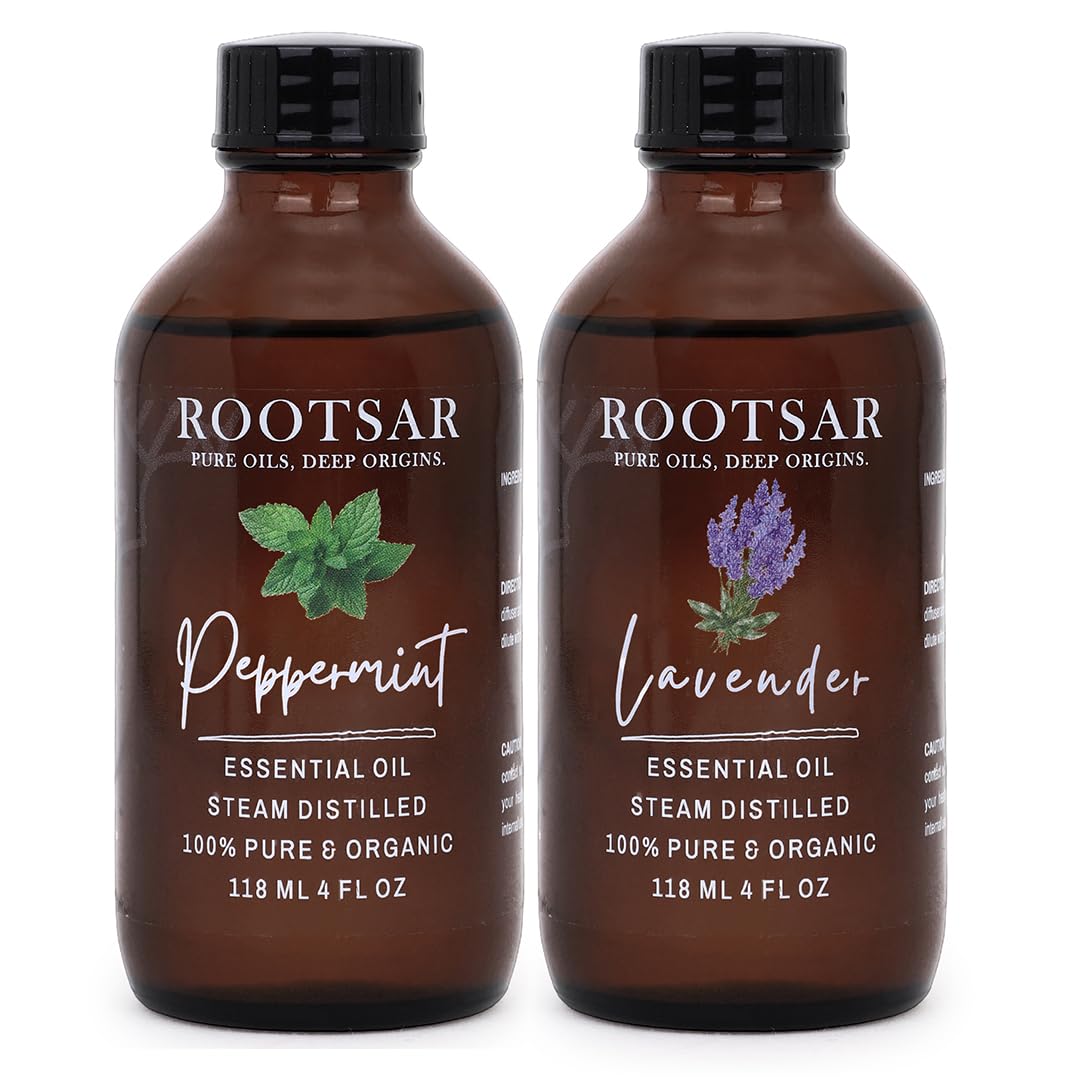 Lavender and Peppermint Essential Oils 4 Fl Oz E9418