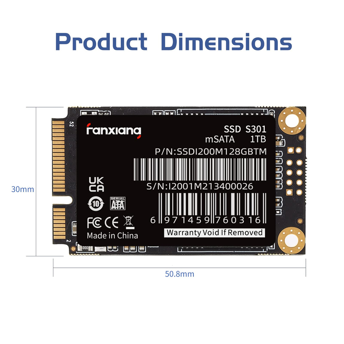 1TB mSATA III Internal SSD P414