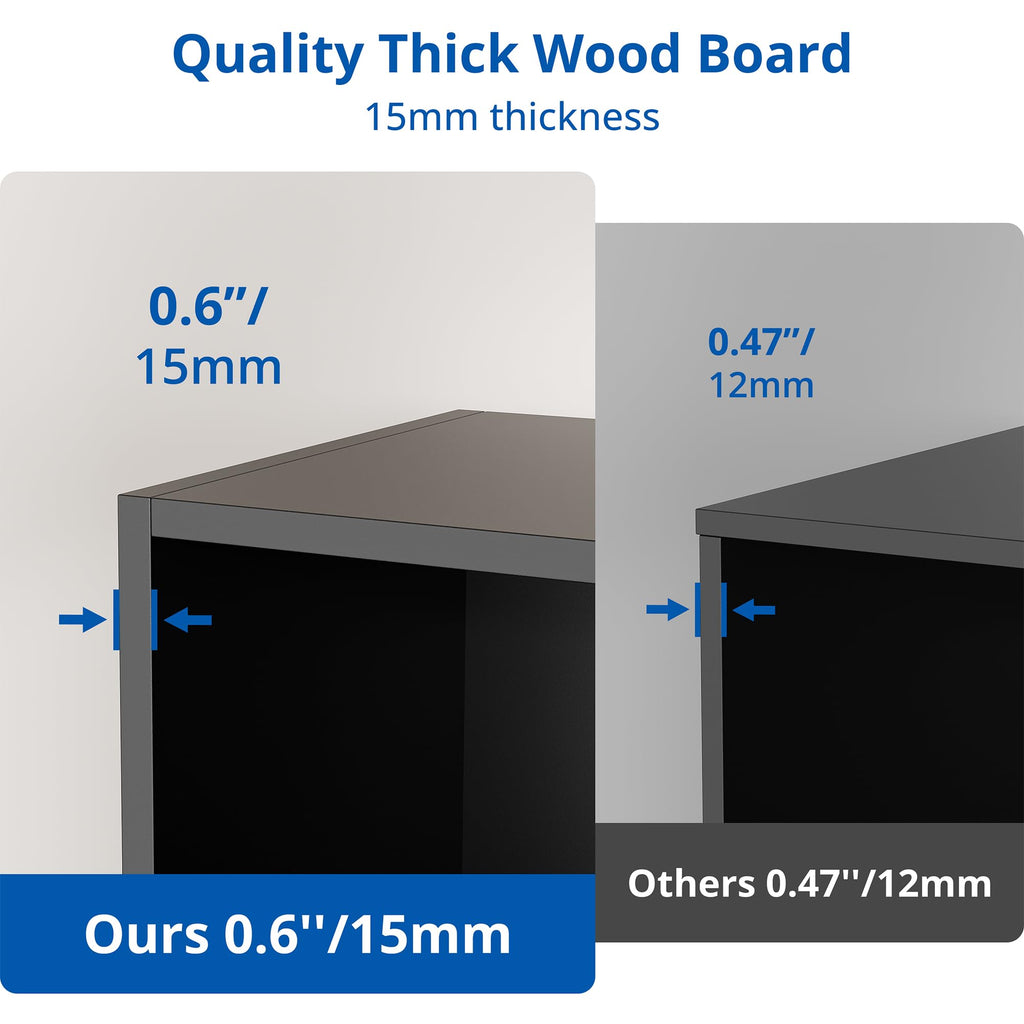 Black 3-Tier 10 Cube Storage Organizer Bookshelf R26779