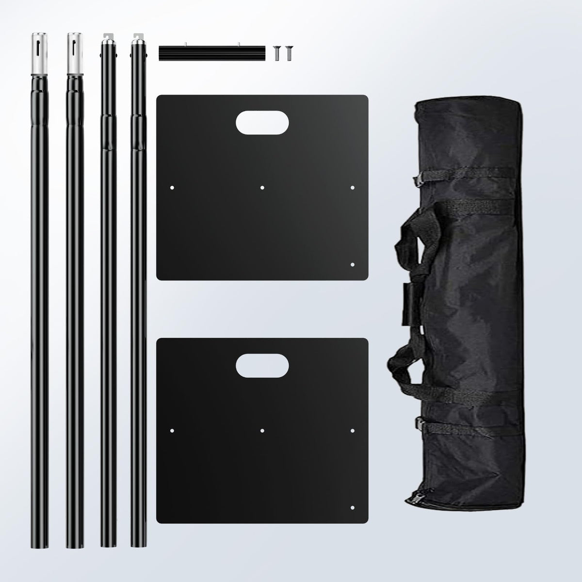 8ftx10ft Adjustable Heavy Duty Black Pipe and Drape Backdrop Stand J5258