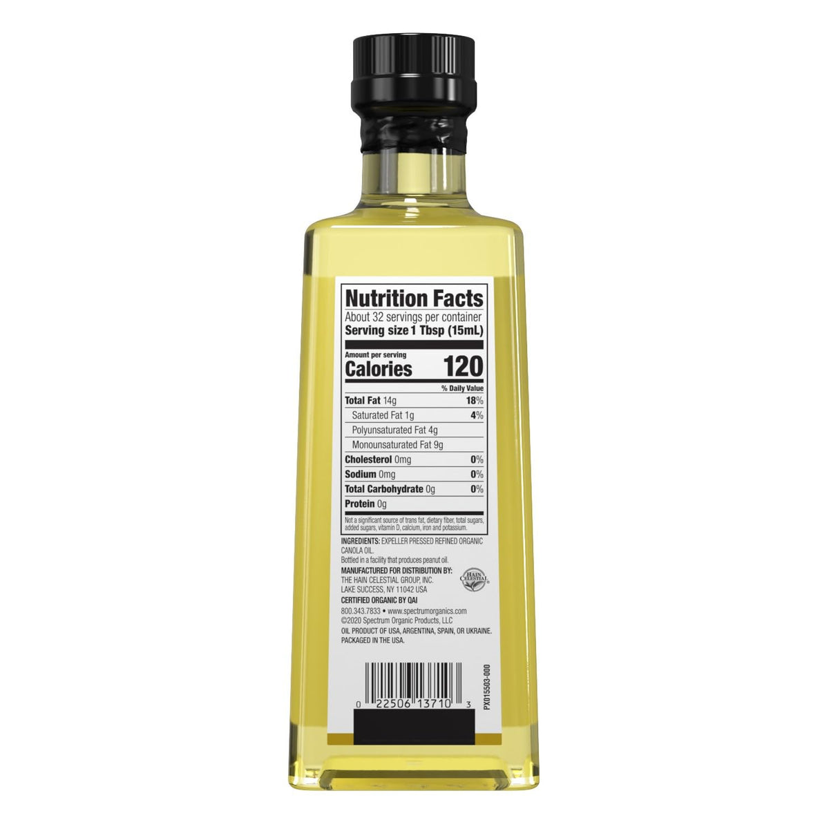 Organic Refined Canola Oil, 16 oz S437925