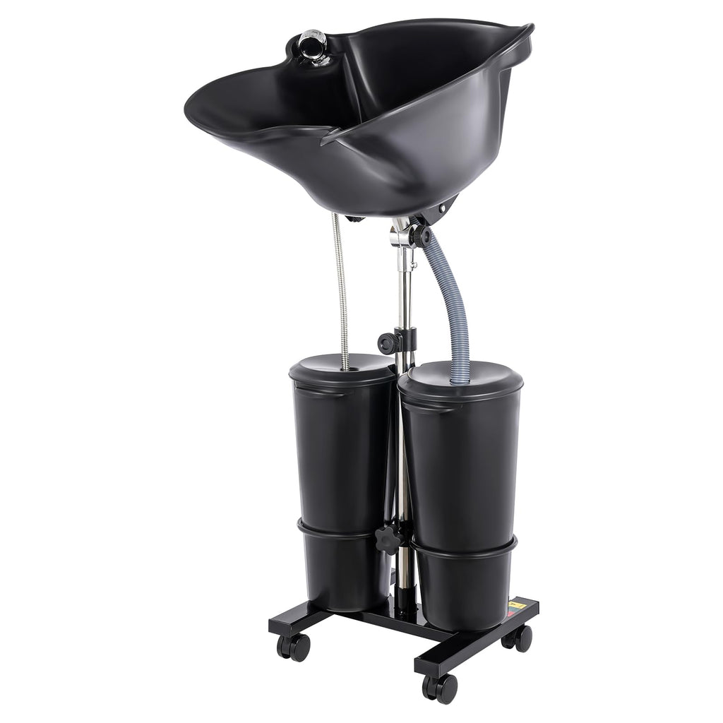 Portable Shampoo Basin with 2 Buckets, Height Adjustable R936