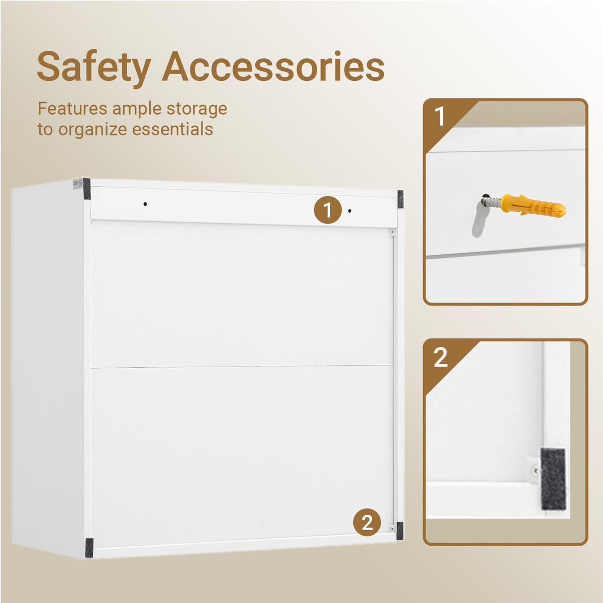 White Wall Cabinet with Shelf I52630