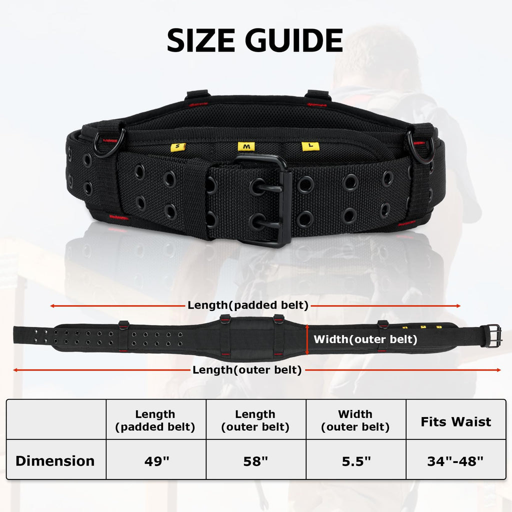 Tool Belt with Suspenders Heavy Duty Carpenter Apron W862186