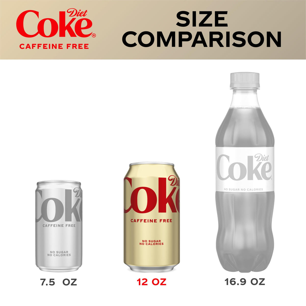 Caffeine Free Soda Soft Drink, 12 fl oz, 12 Pack K888846