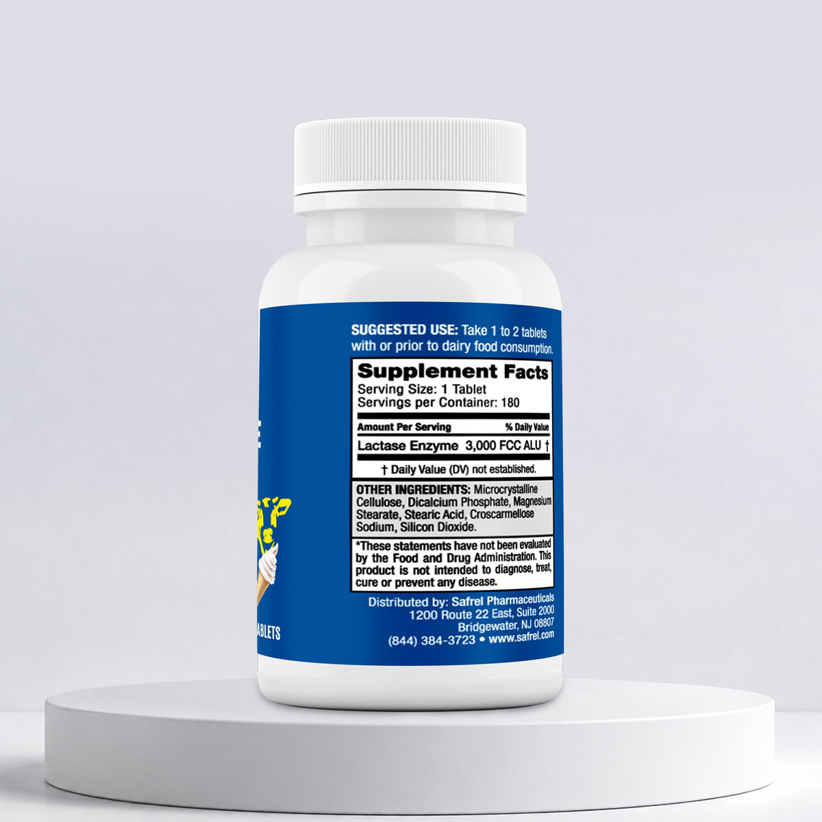 Unflavored Lactase Enzyme Tablets 180 Ct Y43150
