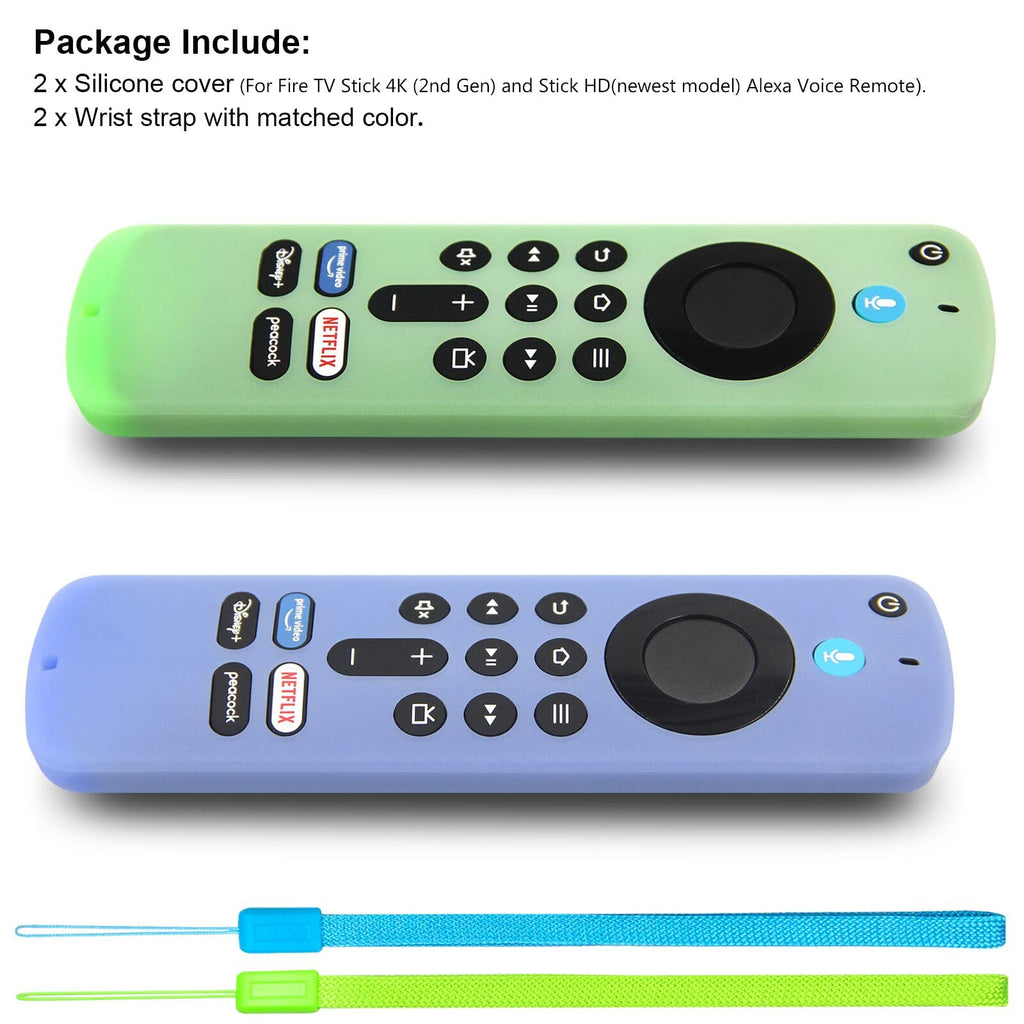 Remote Cover Case 2pcs Silicone Sleeve with Wrist Strap V566524
