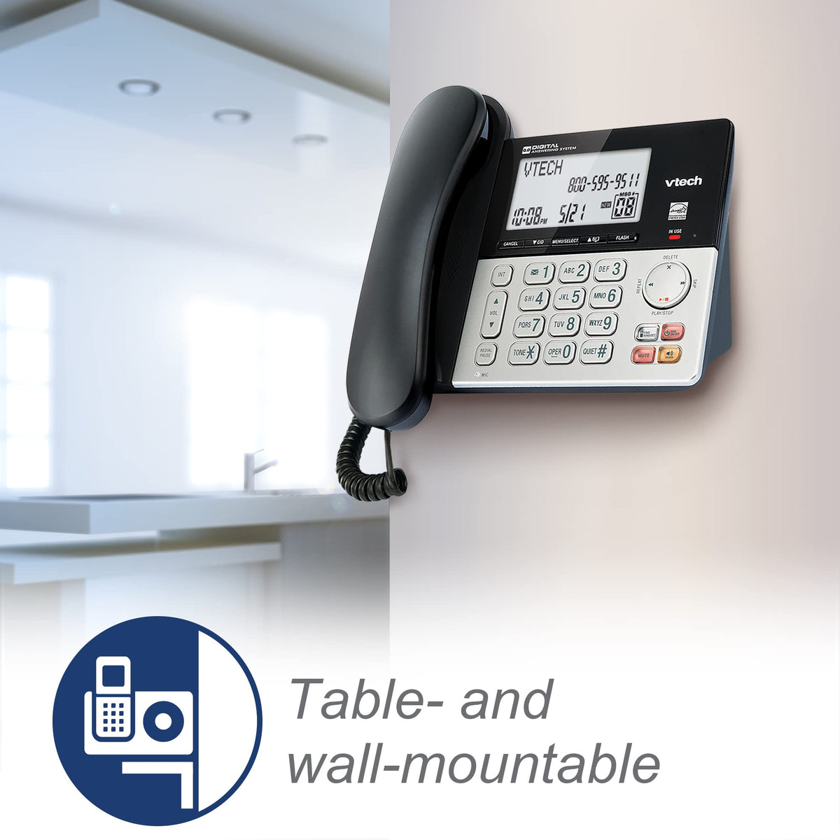 Corded/Cordless Phone System with 2 Handsets K997895