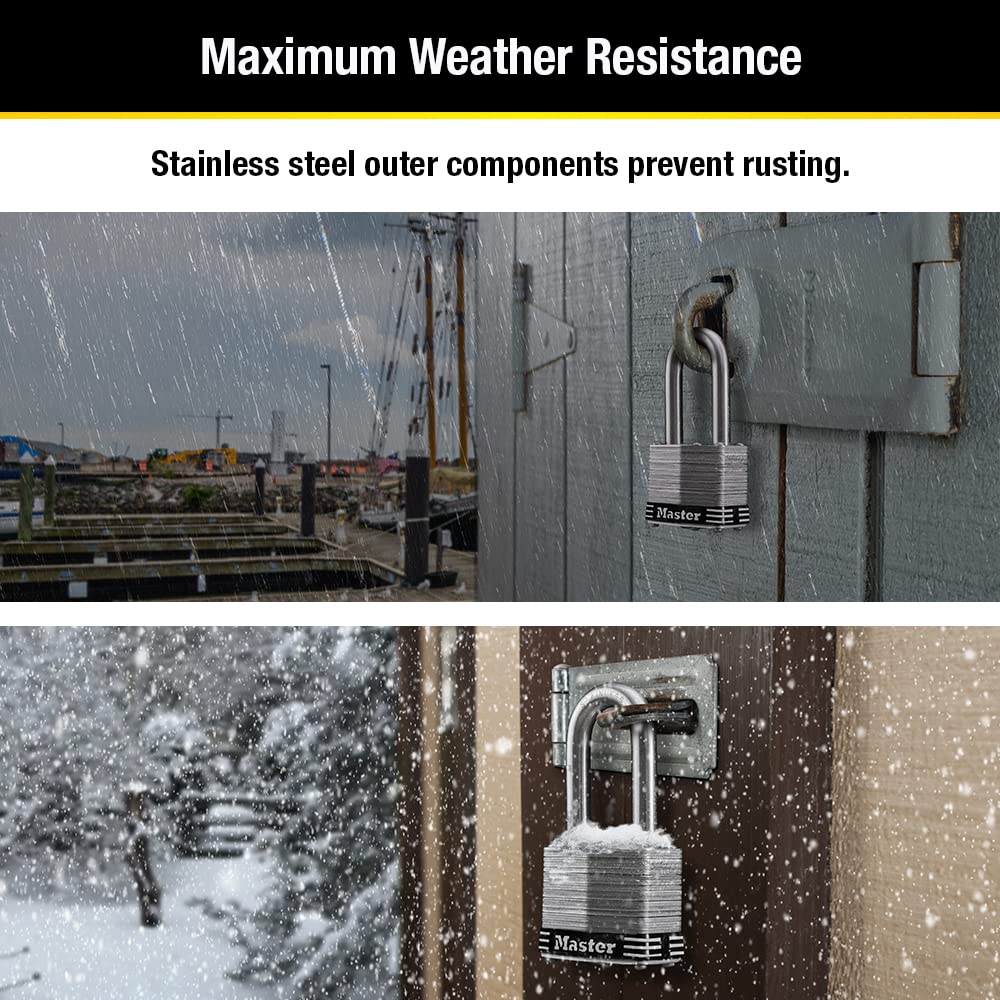 Stainless Steel Keyed-Alike Padlock 4 Pack Y158524