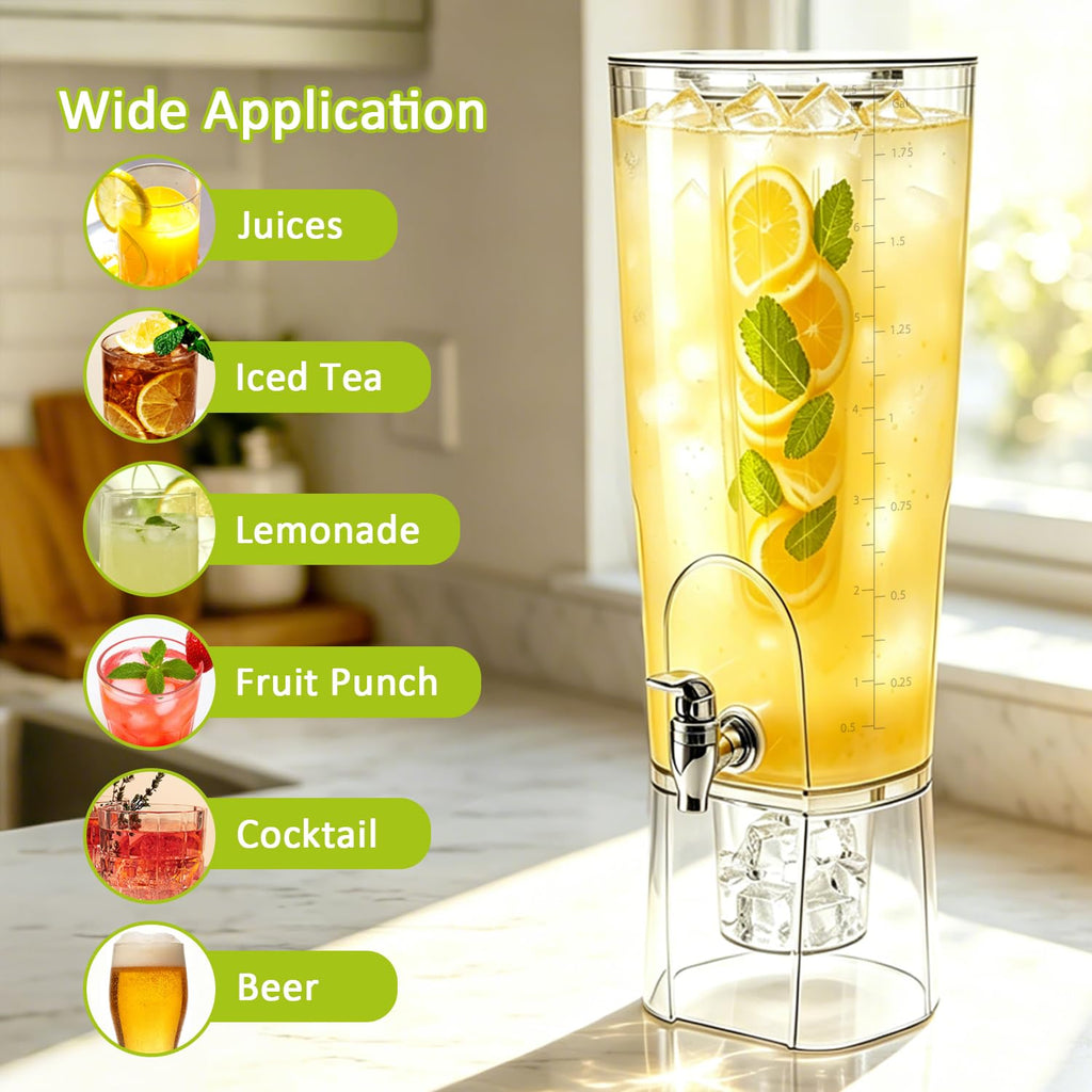 2 Gal Drink Dispensers with Stand & Fruit Infuser Q940970