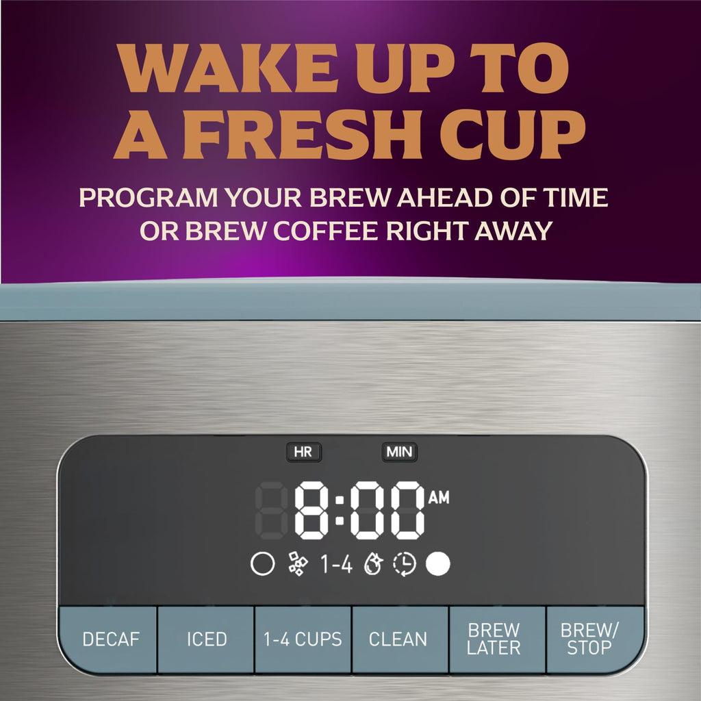12 Cup Coffee Maker with Decaf and Iced Coffee Settings X4005
