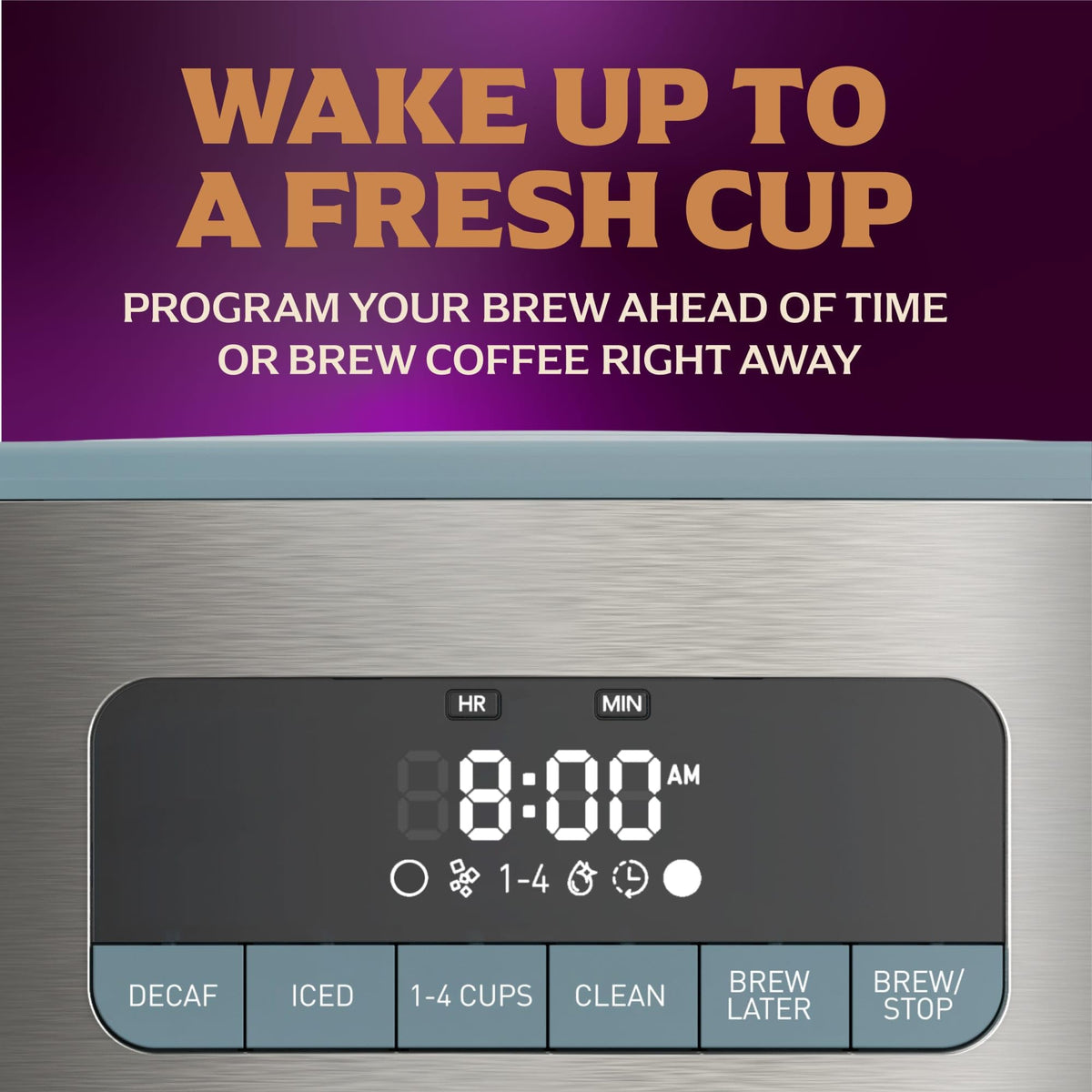 12 Cup Coffee Maker with Decaf and Iced Coffee Settings X4005