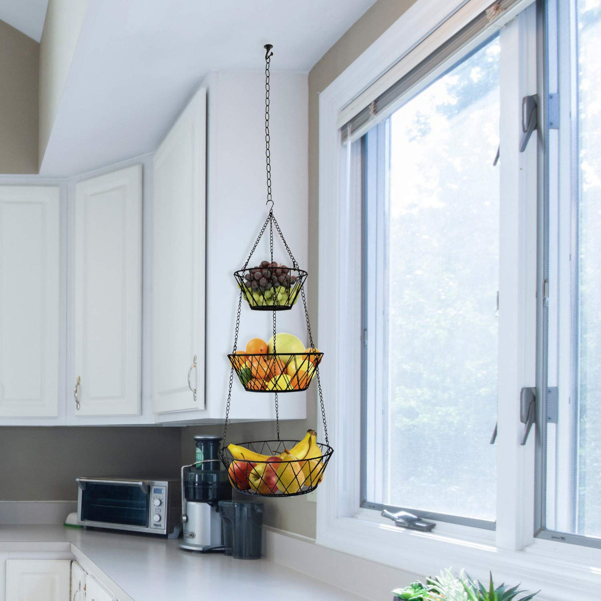 3 Tier Hanging Kitchen Fruit Basket A649375