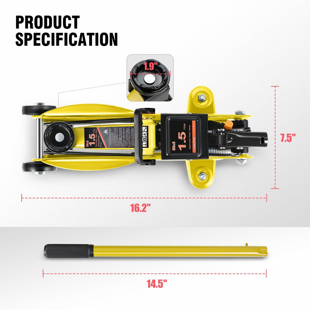 1.5 Ton Hydraulic Trolley Floor Jack E737130