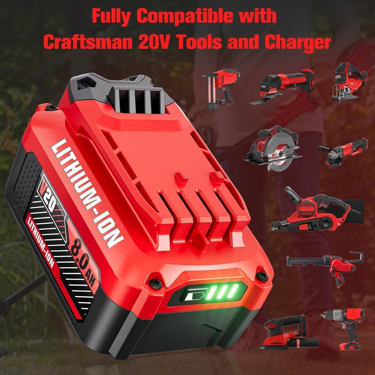 20V Lithium Battery Replacement X7662