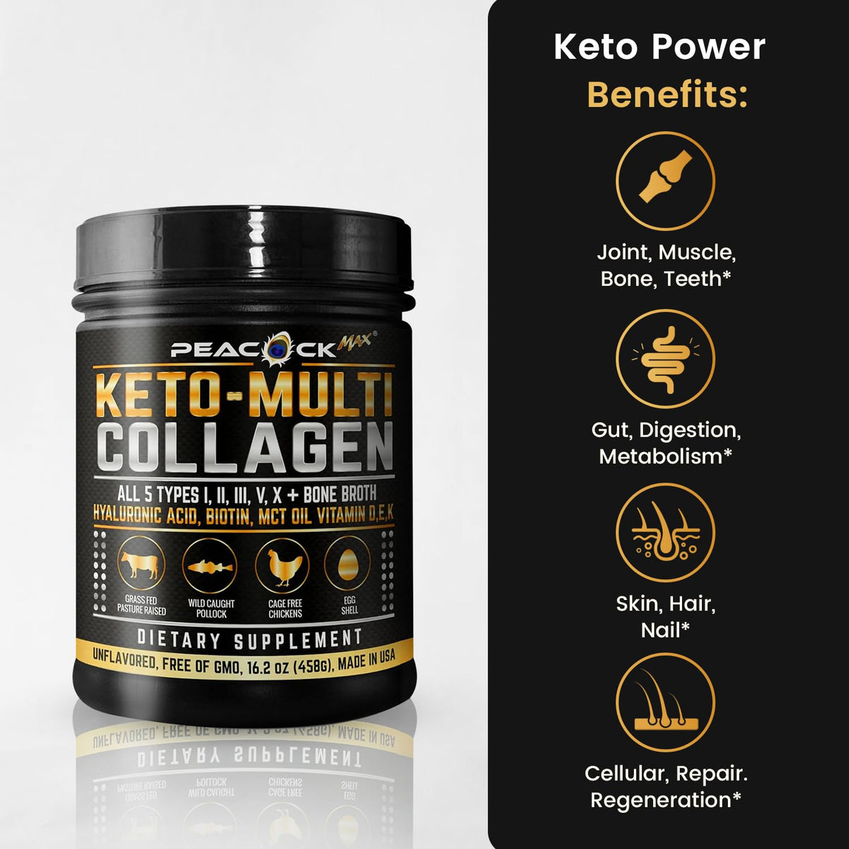 Multi Collagen Protein Powder 16.2 oz Pack of 6 Unflavored W24797