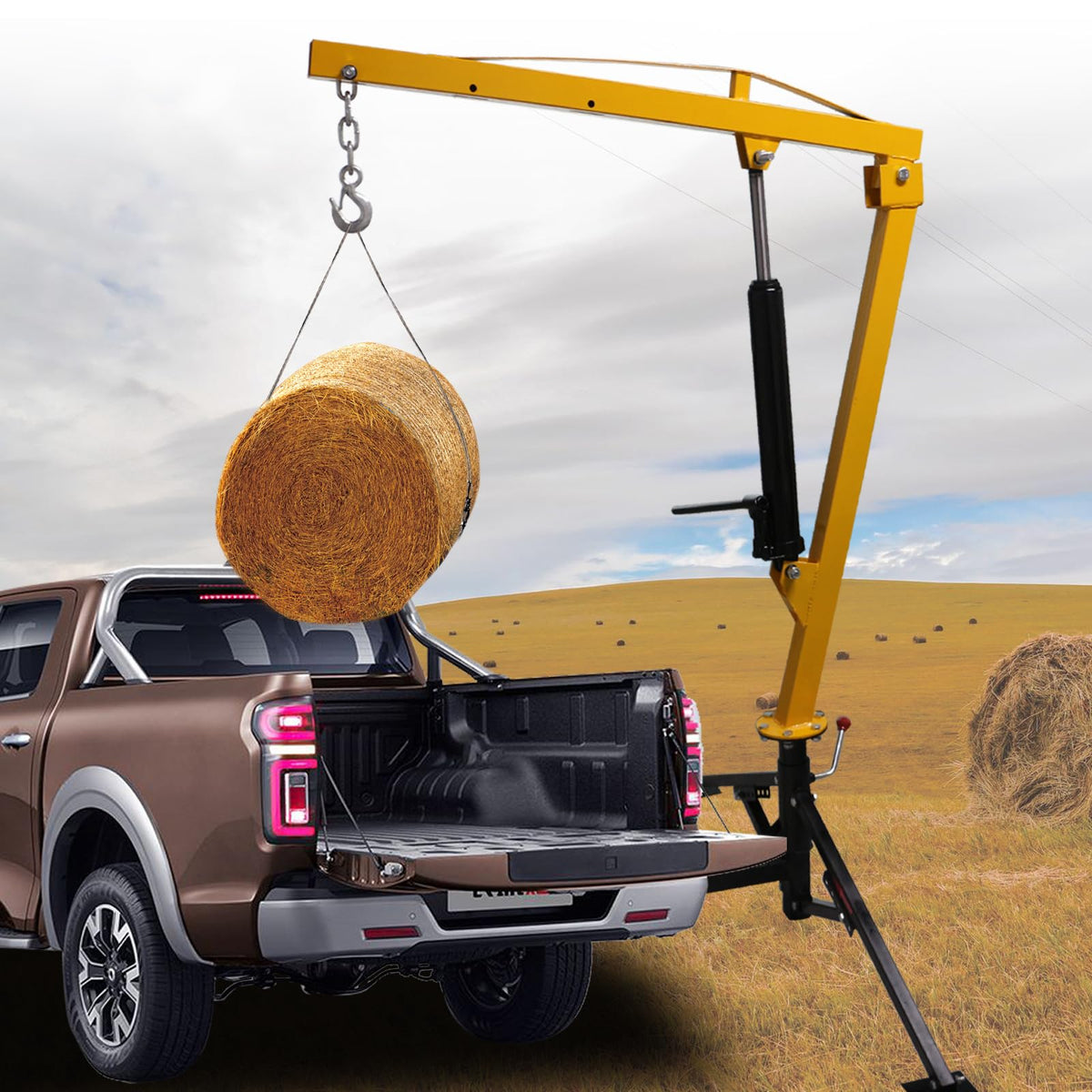 1000lb Capacity Hydraulic 360° Swivel Truck Crane F20973