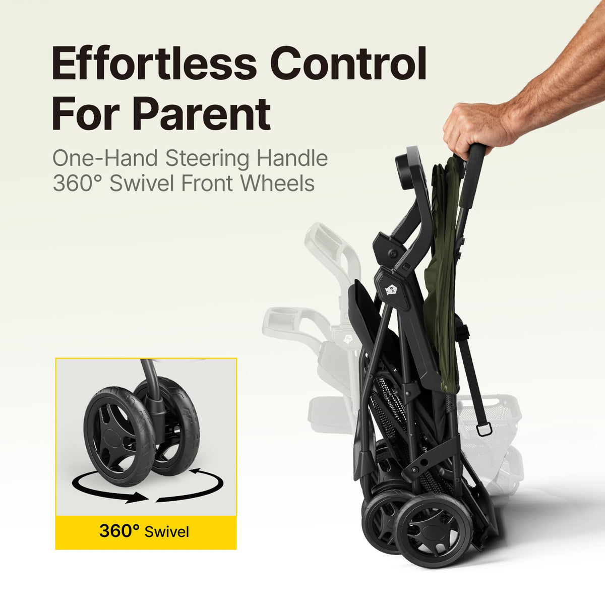 Lightweight Umbrella Travel Stroller with Near-Flat Recline Seat E1839
