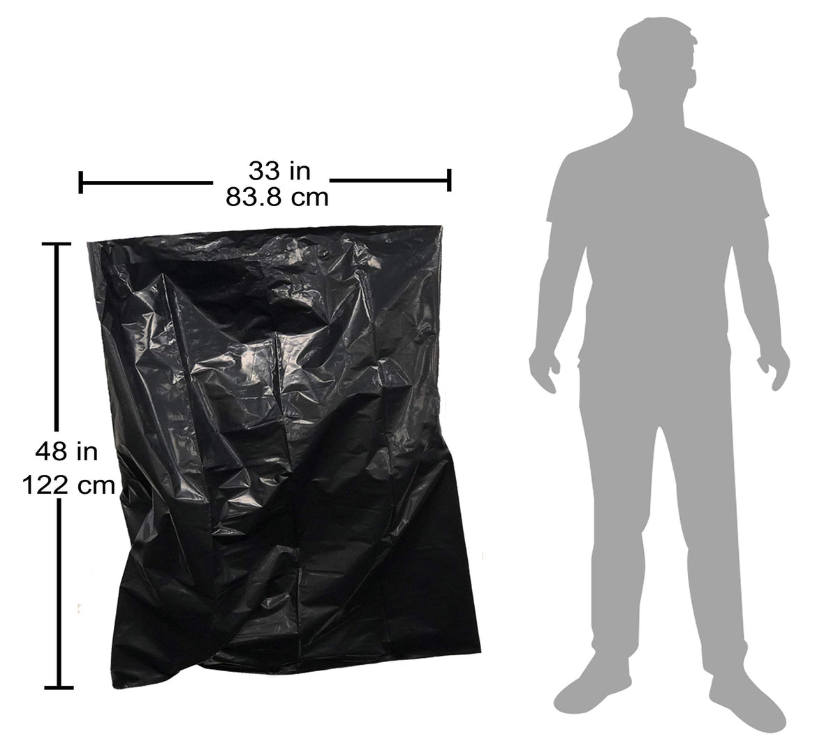 42 Gallon Black Heavy Duty Contractor Trash Bags T889022