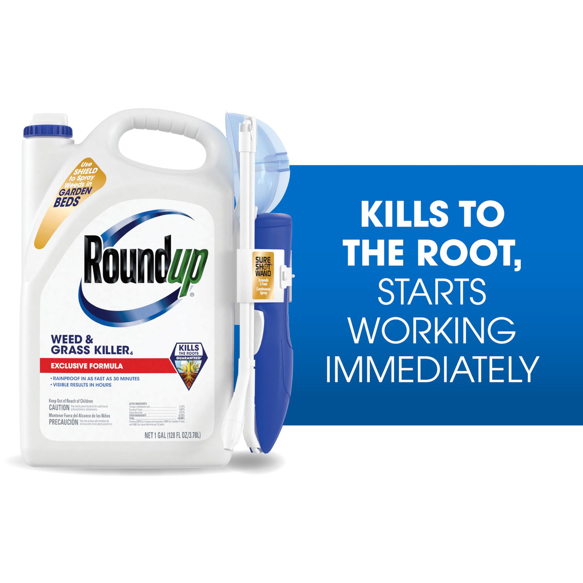 Roundup Weed & Grass Killer₄ with Sure Shot Wand, 1 gal. X7628
