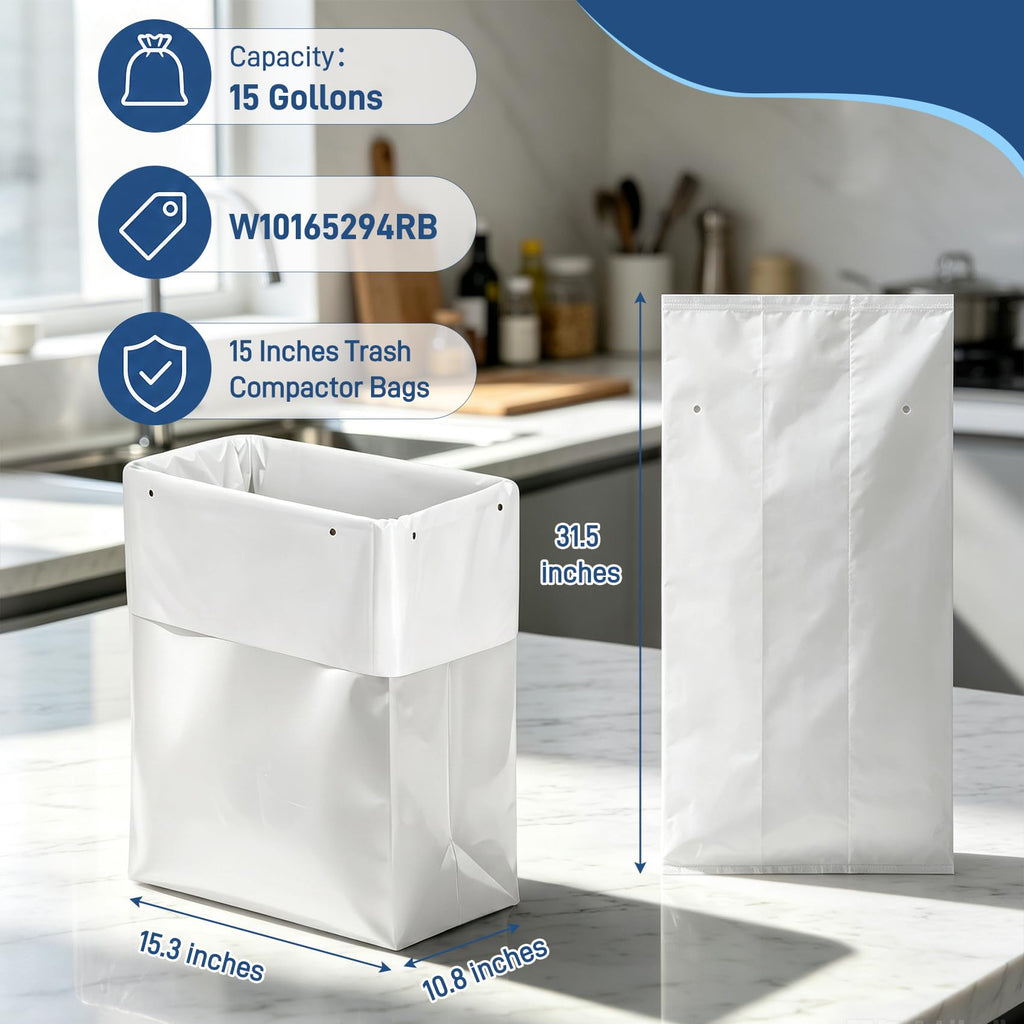 60-pack Trash Compactor Bags with Pre-punched Holes W3431