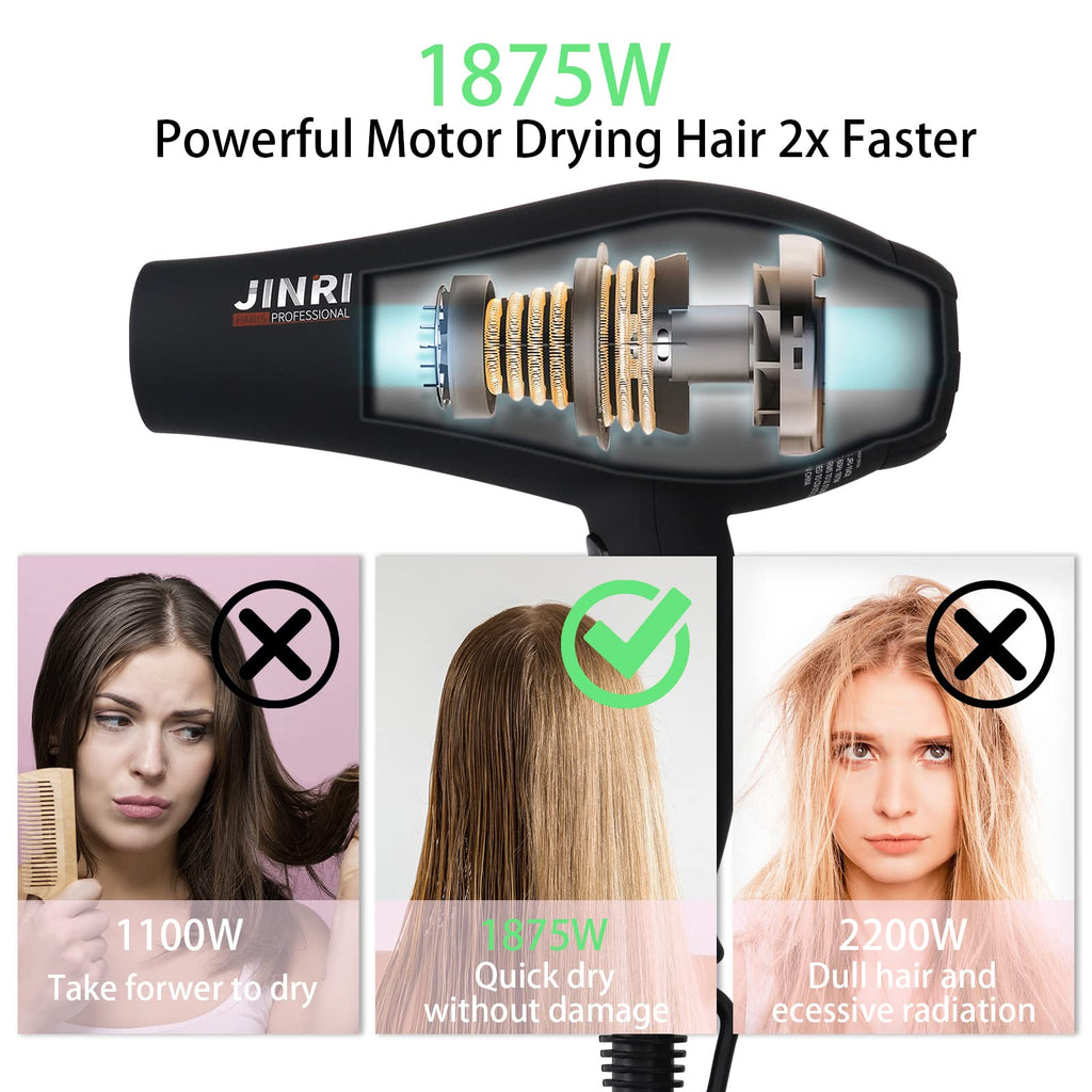 1875W Ionic Infrared Hair Dryer with Diffuser T83552