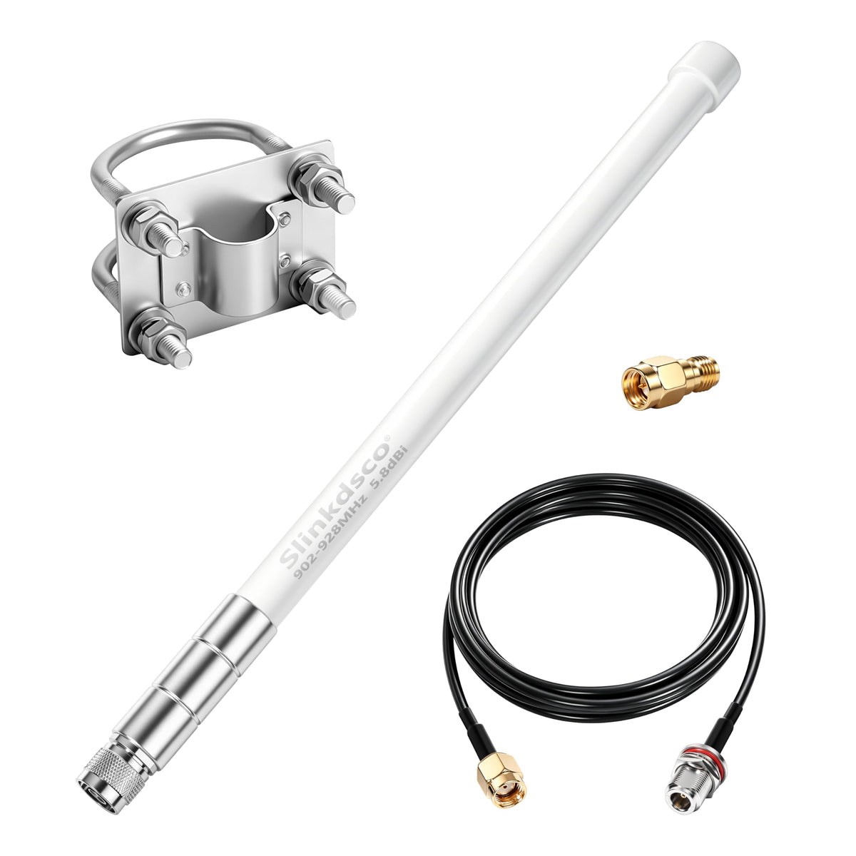 Waterproof 5.8dBi 915MHz Fiberglass Antenna with 20Ft Extension Cable F175