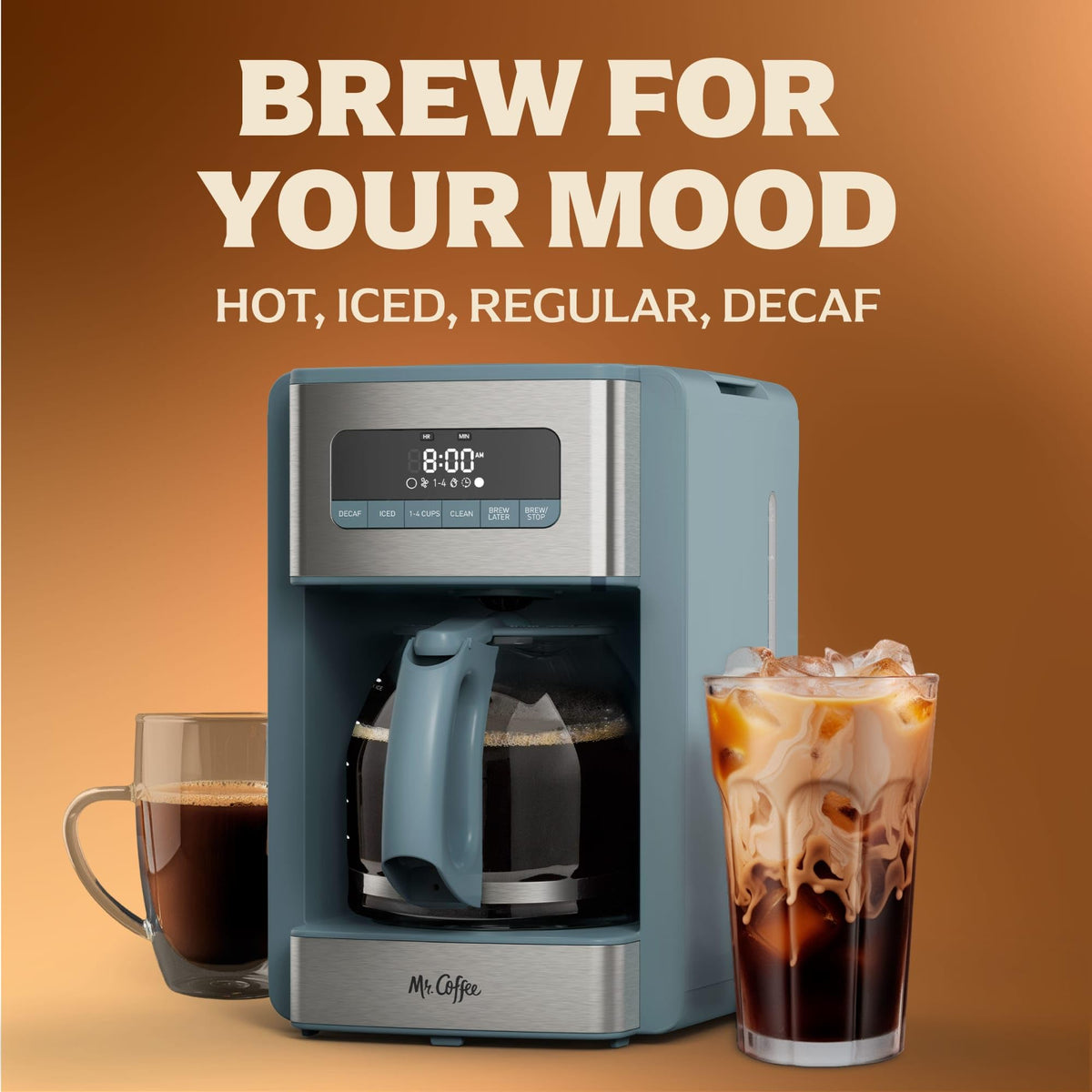 12 Cup Coffee Maker with Decaf and Iced Coffee Settings X4005