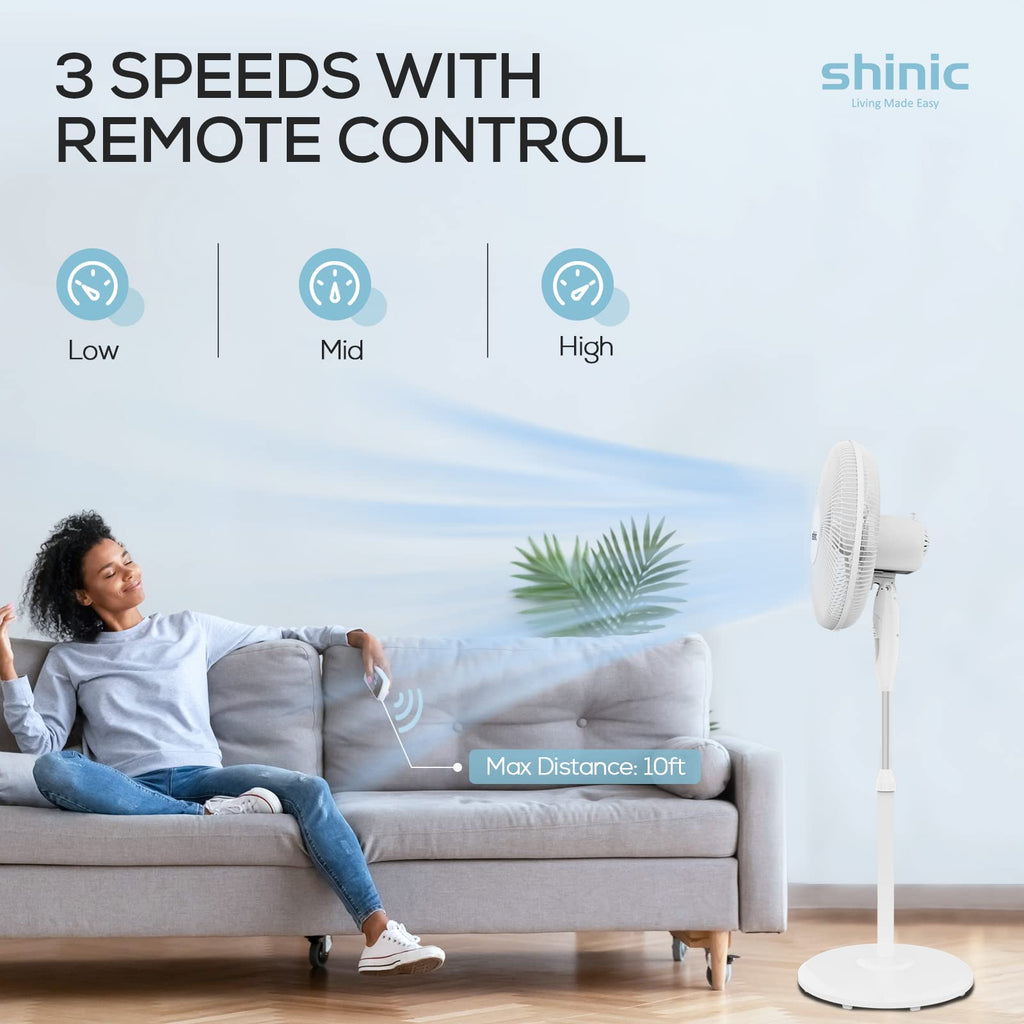 16'' Oscillating Pedestal Fan with Remote V41128
