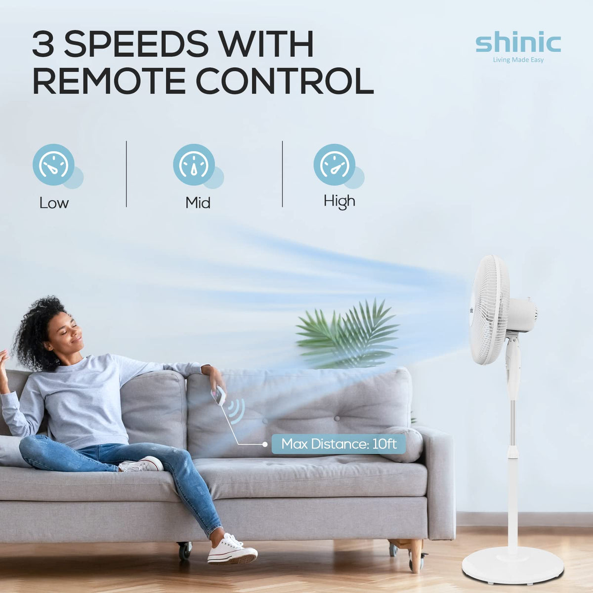 16'' Oscillating Pedestal Fan with Remote V41128